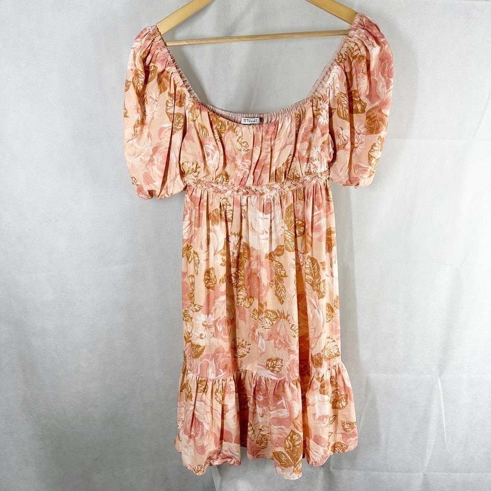 Derek Lam 10 Crosby Ada Balloon Sleeve Floral Mini Dress Size 4